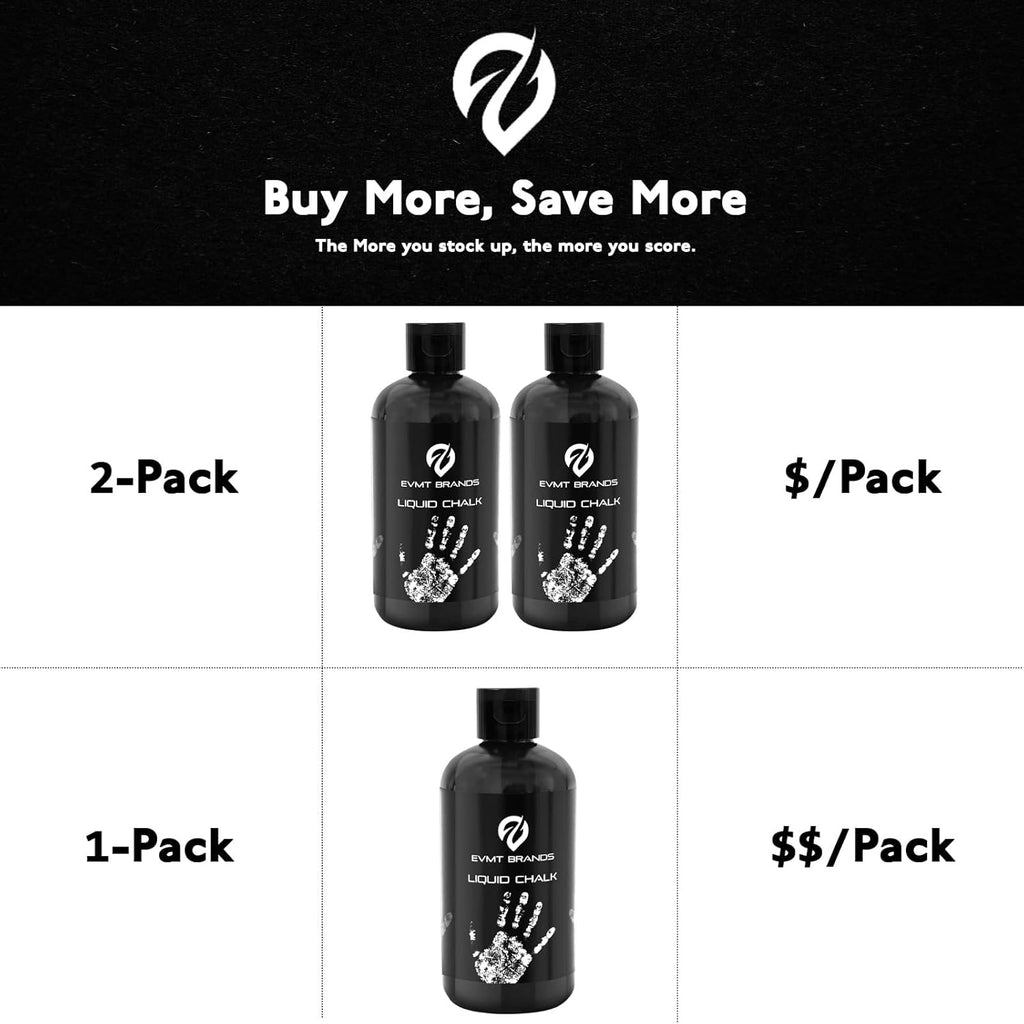 Liquid Chalk, Mess Free Gym Chalk for Weightlifting, Gymnastics, Rock Climbing, Dancing, and Lifting. Sweat Resistant and Long Lasting for Stronger Hand Grip. Package May Vary.